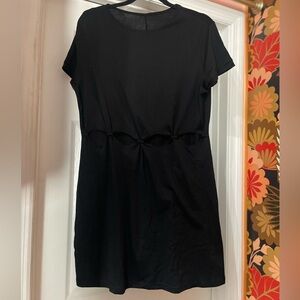 Black cut out t shirt dress